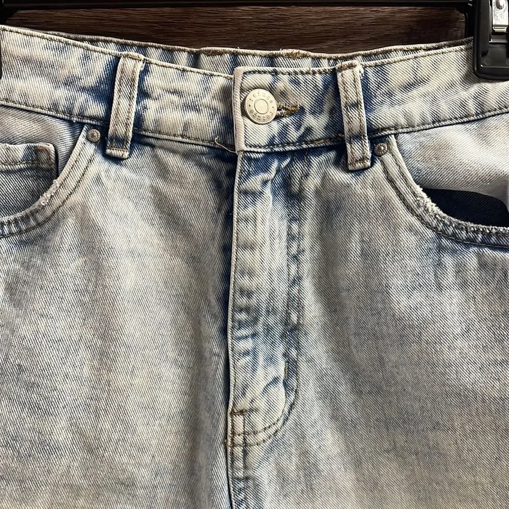 Refuge Y2K Cuffed Denim Shorts Size 7 Vintage Wash Retro Summer Aesthetic Pop